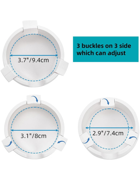 Soportes para Tazas Antideslizantes Mezchi - Paquete de 2 Blancos