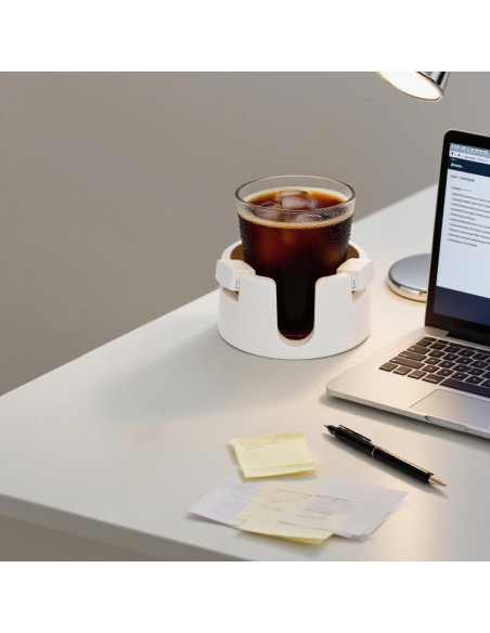 Soportes para Tazas Antideslizantes Mezchi - Paquete de 2 Blancos