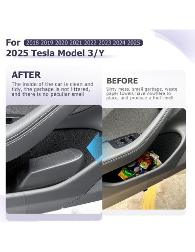 Basurero de Coche LUWU para Tesla Model 3 y Model Y 2018-2025