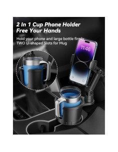 Soporte para Teléfono en Portavasos ANCHOM 2 en 1 Universal 2