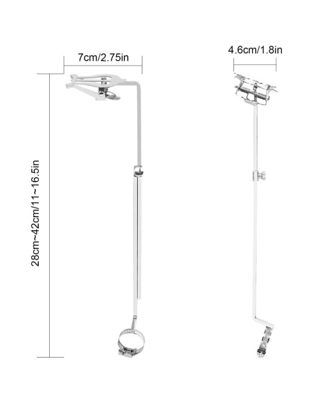 Soporte para Partituras de Flauta Ajustable de Hierro