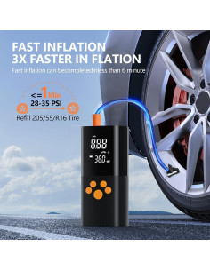 Compresor de Aire Portátil POIYTL 180 PSI 25000mAh Inflador 2