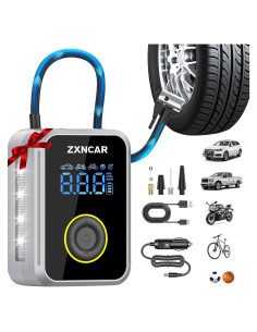 Bomba de Aire Portátil ZXNcar 12V Recargable 200PSI Inflador