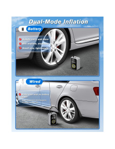 Bomba de Aire Portátil ZXNcar 12V Recargable 200PSI Inflador 2