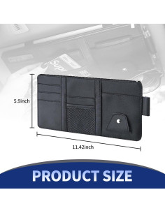 Organizador de Visera de Coche Flygun FUNZJJ01BL Negro 2