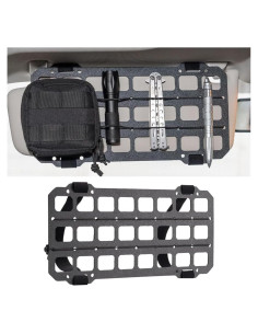 Organizador de Visera Solar Táctico SMILFUY Panel MOLLE 32x15cm