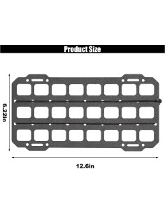 Organizador de Visera Solar Táctico SMILFUY Panel MOLLE 32x15cm 2