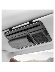 Organizador de Visera de Coche FSTURIOS Gris con Bolsillos