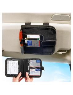 Organizador de Visera de Coche High Road con Bolsillos Transparentes