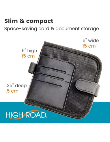 Organizador de Visera de Coche High Road con Bolsillos Transparentes