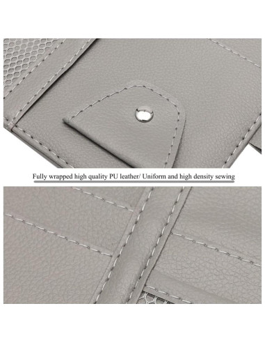 Organizador de Visera de Coche LAOSIJI Gris PU Multifuncional