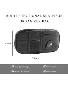 Organizador de Visera de Coche ZNDAW con Múltiples Bolsillos 2