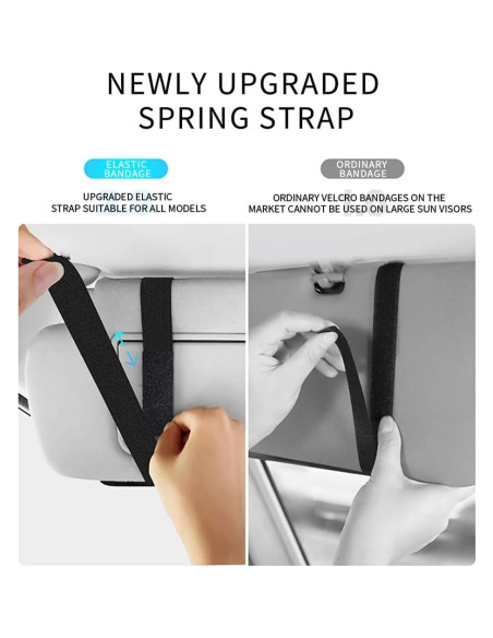 Organizador de Visera de Coche JEYODA Cuero Suede Azul