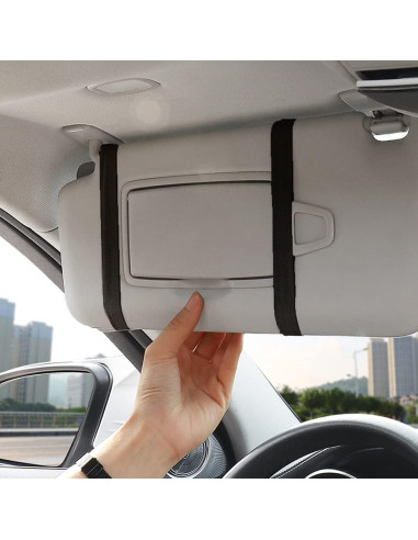 Organizador de Visera de Coche DMB Trends - Cuero Negro