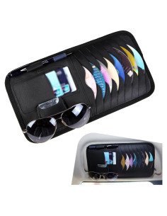 Organizador de Visera de Coche Eratus, Bolsa de Cuero 30x16cm