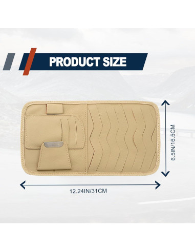 Organizador de Visera de Coche RBOKO con Soporte para Gafas