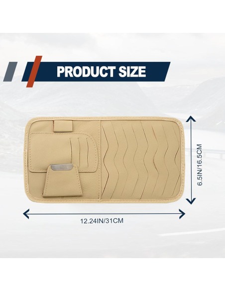 Organizador de Visera de Coche RBOKO con Soporte para Gafas