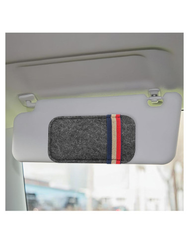 Organizador de Visera de Coche DUSCOKE Fieltro Gris 15.5x9.2cm