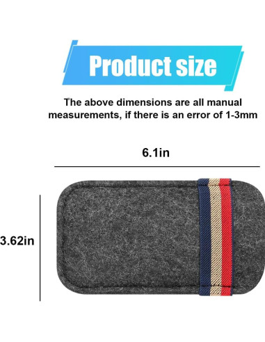 Organizador de Visera de Coche DUSCOKE Fieltro Gris 15.5x9.2cm