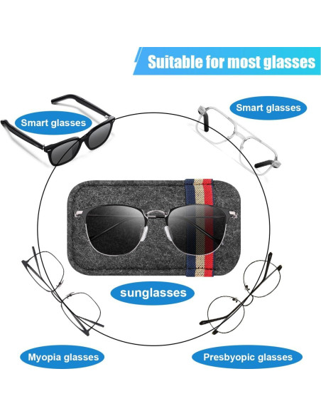 Organizador de Visera de Coche DUSCOKE Fieltro Gris 15.5x9.2cm