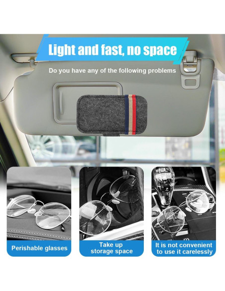 Organizador de Visera de Coche DUSCOKE Fieltro Gris 15.5x9.2cm