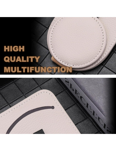 Soporte de Gafas de Sol CozyInno para Coche, Cuero Magnético