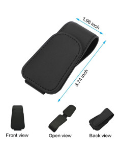 Soporte de Gafas de Sol para Visera de Coche SAMGCHI Negro 2Pcs 2