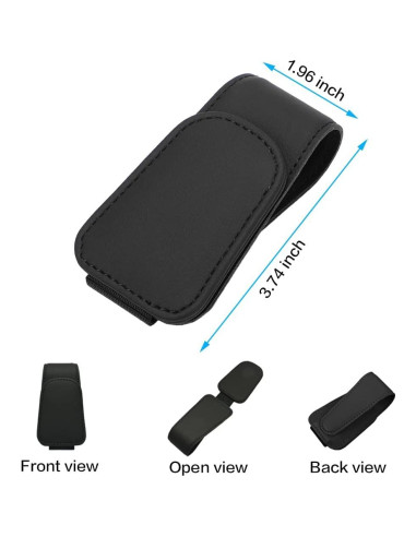 Soporte de Gafas de Sol para Visera de Coche SAMGCHI Negro 2Pcs