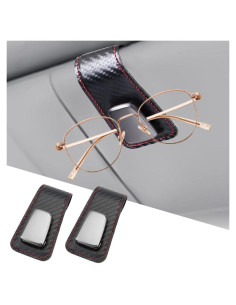 Soporte de Gafas de Sol para Coche Sandfren 2 Piezas Fibra de Carbono