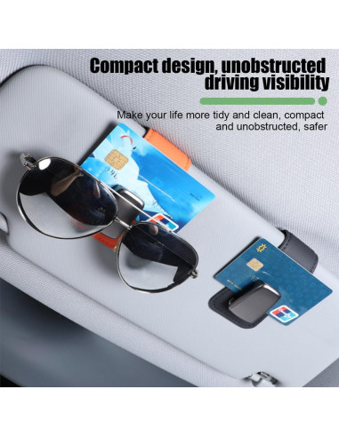 Soporte de Gafas de Sol para Coche Sandfren 2 Piezas Fibra de Carbono