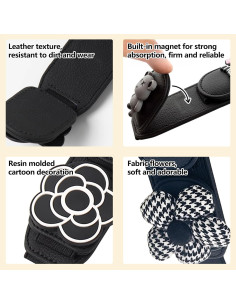 Clip Sostenedor de Gafas UINSUE para Coche - Negro Floral 2