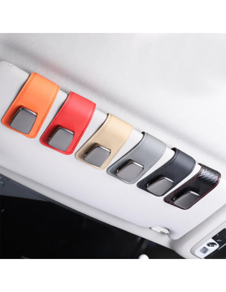 Soporte de Gafas de Sol para Coche Sandfren 2 Piezas Fibra de Carbono Soporte de Gafas de Sol para Coche Sandfren 2 Piezas Fibra de Carbono