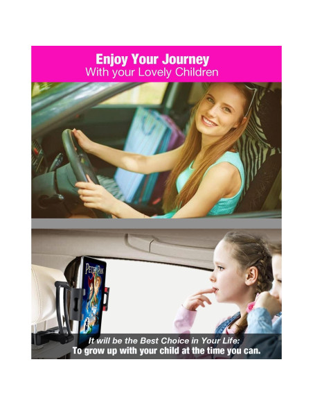 Soporte de Tablet Ajustable INNOMAX para Asiento Trasero 5-13"