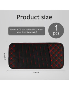 Soporte de CD para Visera de Coche PKRFCJ YJ-WQ32 Negro 2