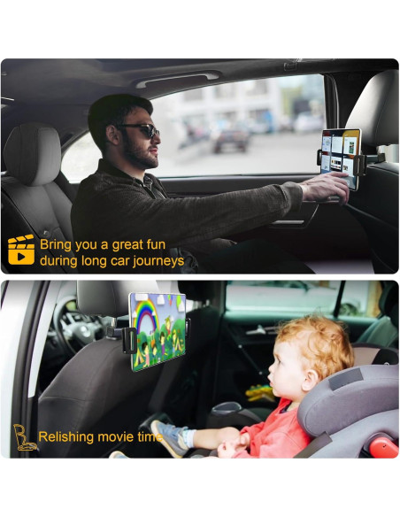 Soporte para iPad UREHEPO para Reposacabezas de Coche 11.94-33.02 cm