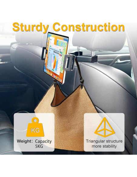 Soporte para iPad UREHEPO para Reposacabezas de Coche 11.94-33.02 cm