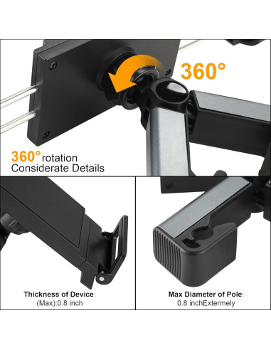 Soporte para iPad UREHEPO para Reposacabezas de Coche 11.94-33.02 cm