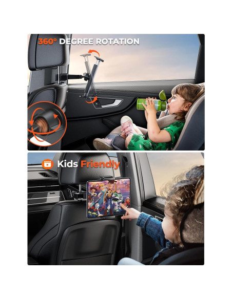 Soporte para Tableta de Coche Tryone CHZ-19, Acero Carbono, 4.7-13"