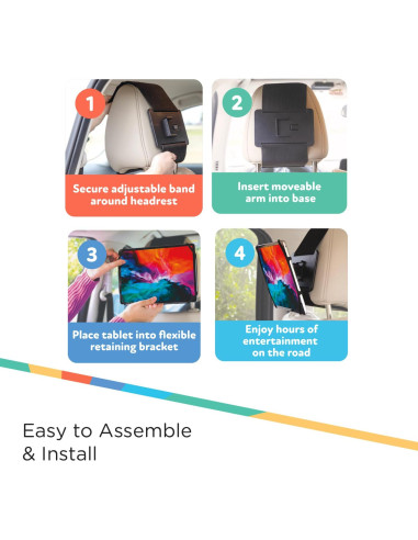 Soporte de Tableta Nuby para Reposacabezas - Ajustable y Antideslizante