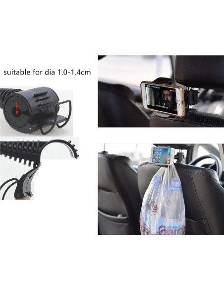 Soporte Universal para Teléfono en Reposacabezas Nyatek - Rotación 360