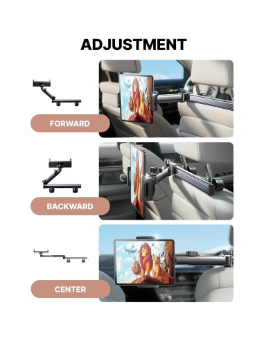 Soporte de Tablet para Reposacabezas de Coche Owleys - Ajustable y Universal