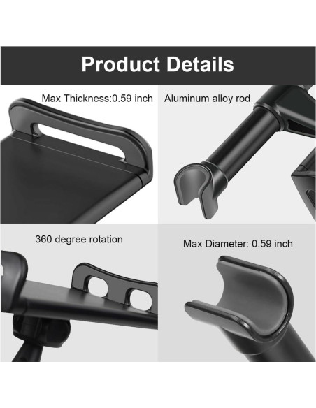 Soporte para Reposacabezas de Coche DUSCOKE Ajustable 360