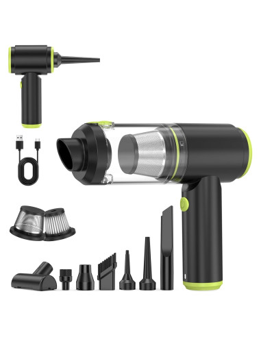 Aspiradora de Mano Inalámbrica WADCIMC 20000Pa 2 en 1 Verde