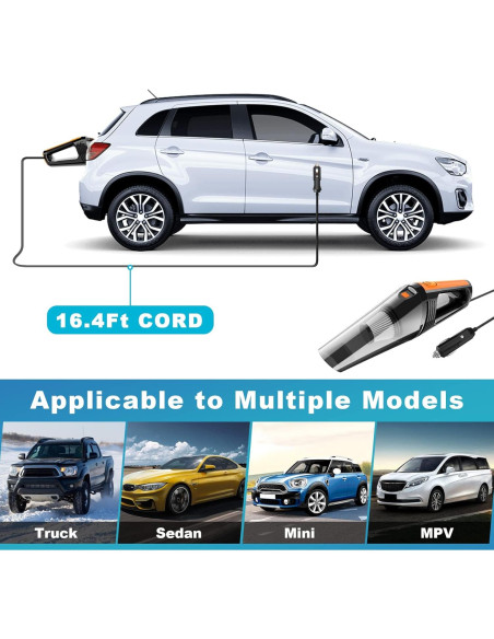 Aspiradora de Coche FRESMOL VC003B 100W 8000Pa con Luz LED Aspiradora de Coche FRESMOL VC003B 100W 8000Pa con Luz LED