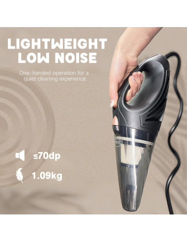 Aspiradora Portátil de Mano LOFERMA 106W con Filtro HEPA 12V