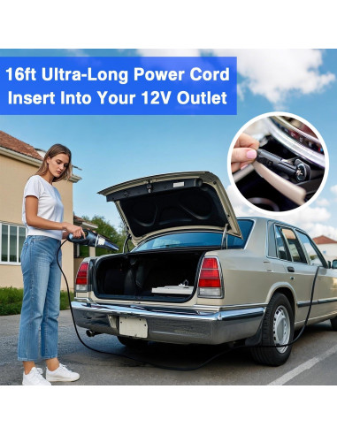 Aspiradora Portátil de Mano LOFERMA 106W con Filtro HEPA 12V