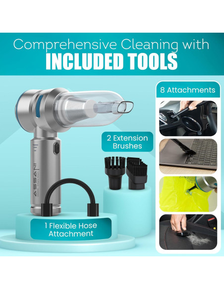 Aspiradora portátil Assani 3 en 1 15000PA inalámbrica con estuche