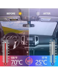Parasoles para Parabrisas Toyota Tacoma 2006-2024 Qiosreui 2