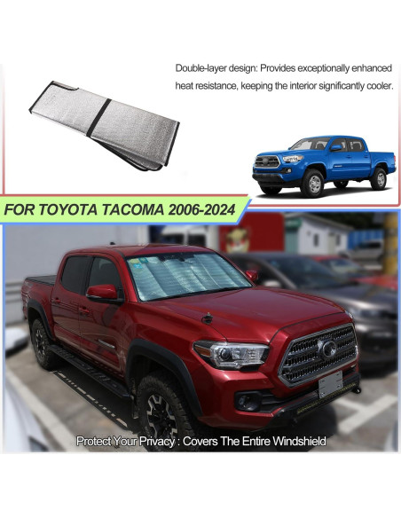 Parasoles para Parabrisas Toyota Tacoma 2006-2024 Qiosreui Parasoles para Parabrisas Toyota Tacoma 2006-2024 Qiosreui