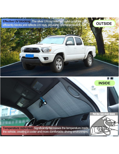 Parasoles para Parabrisas Toyota Tacoma 2006-2024 Qiosreui